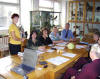 Darbas sekcijoje. Sekcijai vadovauja Karelijos valstybinio pedagoginio universiteto profesore Eleonora Melnik