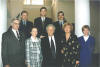 Iš kairės: dr. J.Puodžius, R.Pusvaškis, G.Dauginienė, D.Numgaudis, akad.Z.Zinkevičius, dr. V.Lamanauskas, ir ministerijos sekretorės